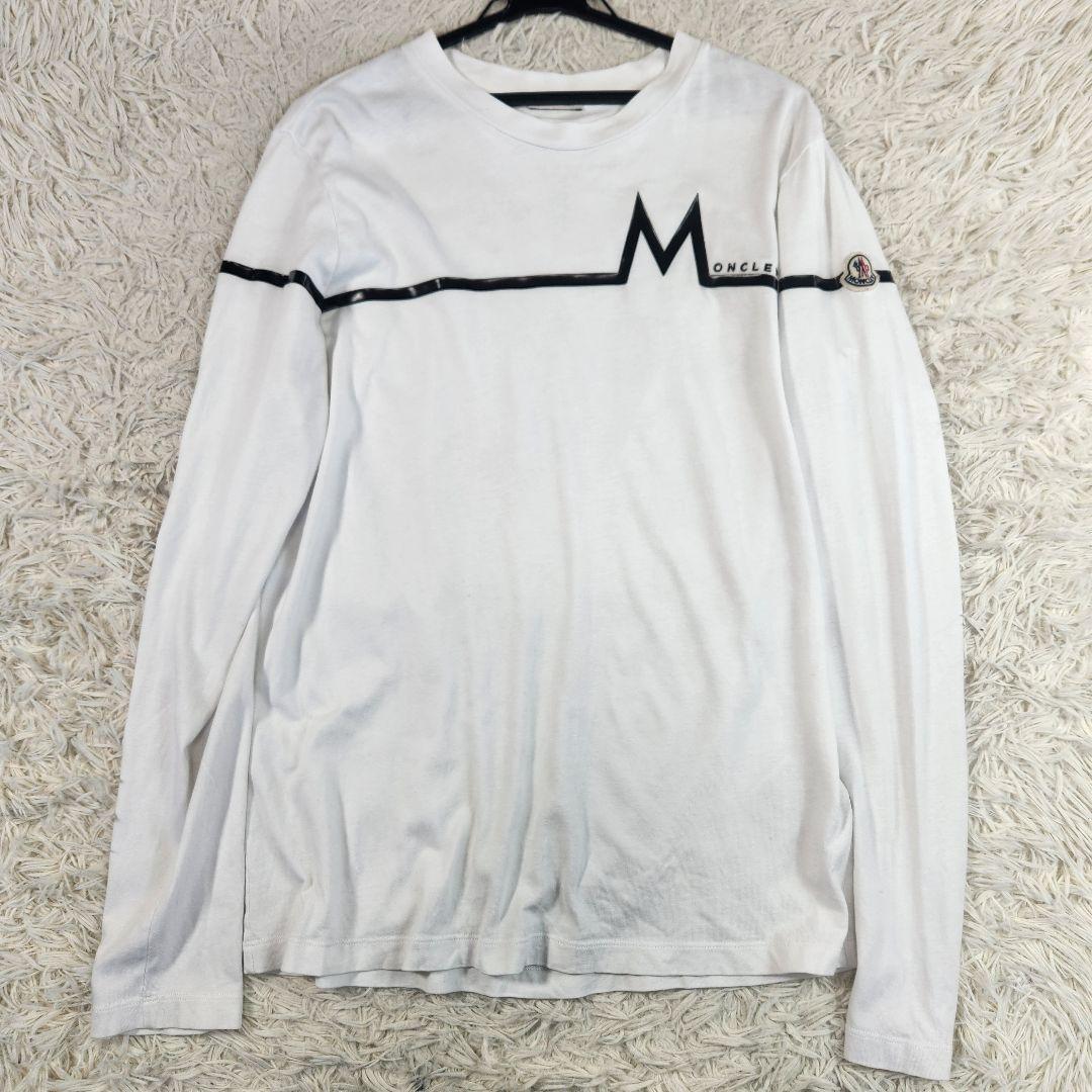 美品 MONCLER ロンT 2022 カットソー ロングスリーブ ロゴワッペン