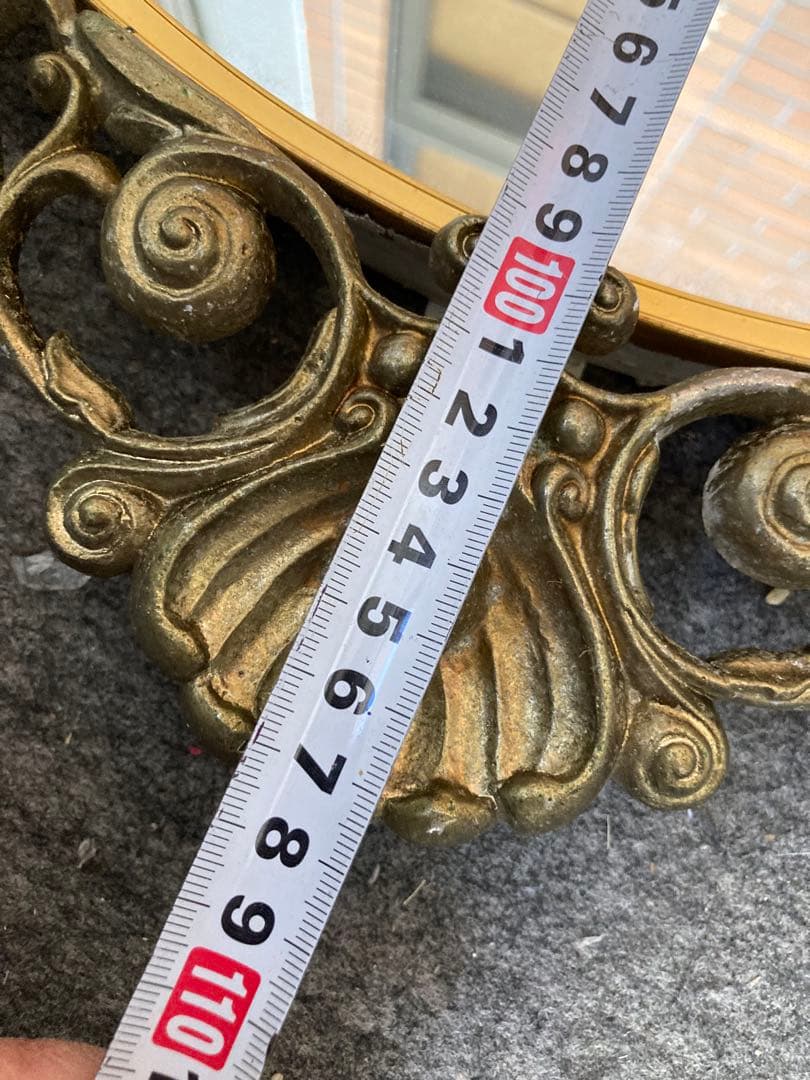 g アンティークミラー　アンティーク調　壁掛けミラー　壁掛けインテリア　ロココ調