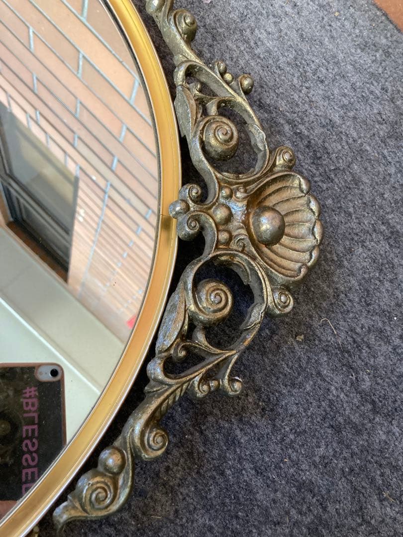 g アンティークミラー　アンティーク調　壁掛けミラー　壁掛けインテリア　ロココ調