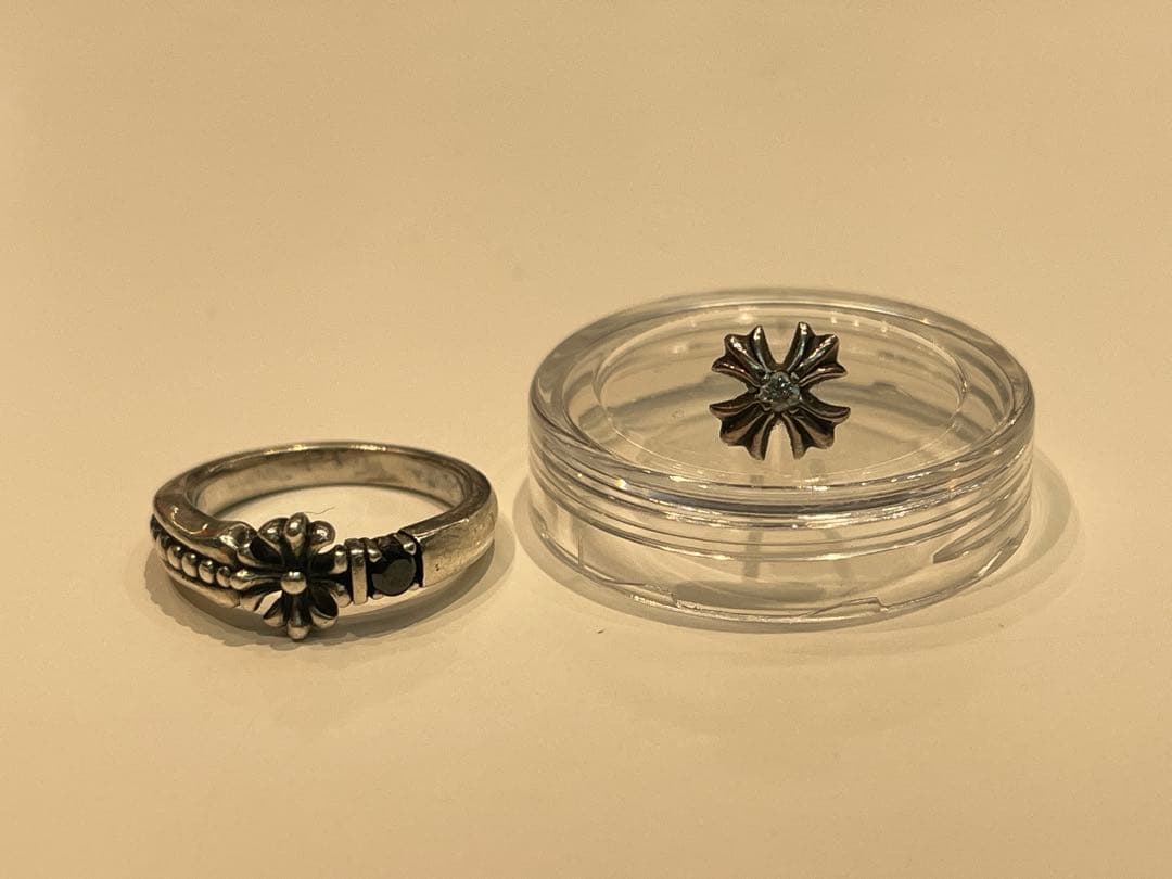 クロムハーツCHプラススタッドピアス　ダイヤ(片耳用)