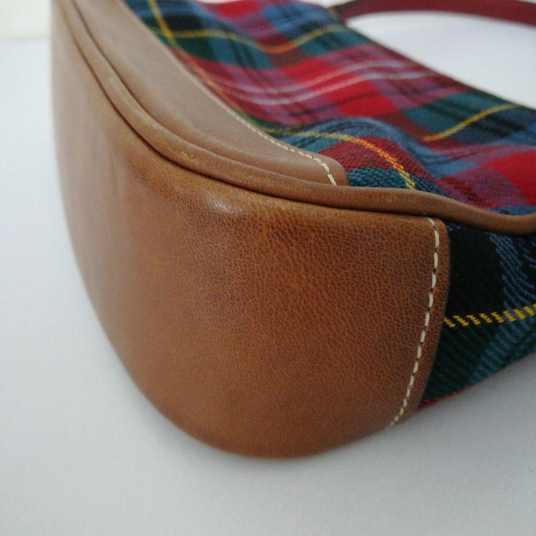 COACH コーチ アクセサリーポーチ ハンドバッグ チェック柄 赤 希少