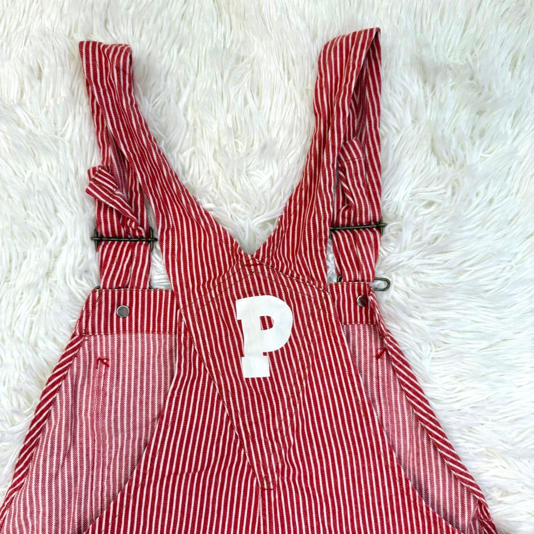 ピンクハウス オーバーオール サロペットオールインワン うさぎ 刺繍 ワッペン