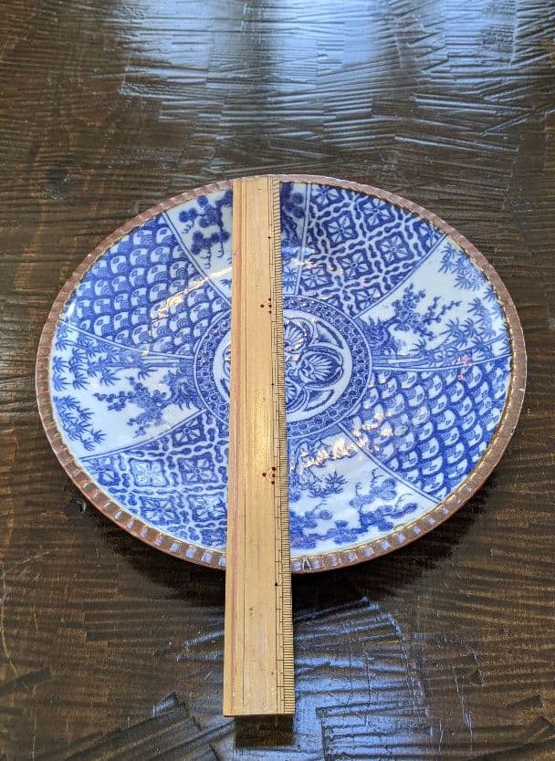 古伊万里　絵皿　大皿　骨董　染付　青染付　アンティーク　大正ロマン