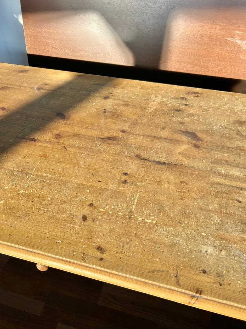 722 ダイニングテーブル 引き出し4個付き 北欧カントリー 木製　ビンテージ