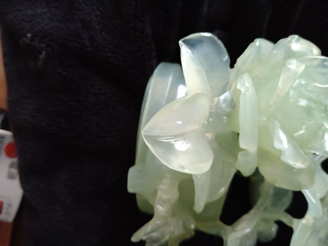 中国翡翠　軟玉　岫玉　香炉　彫刻