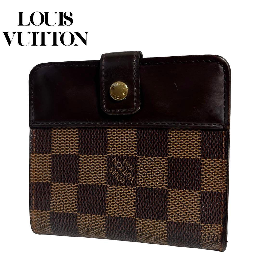 希少✨ルイヴィトン ポルトフォイユ ダミエ PVC 二つ折り財布 ブラウン