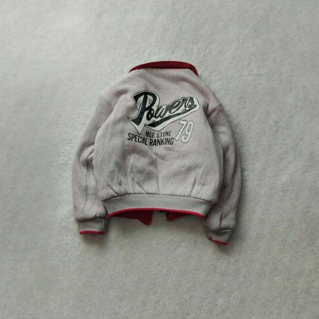 【希少レア】90s リバーシブル スポーツ ジャケット レッド グレー 刺繍