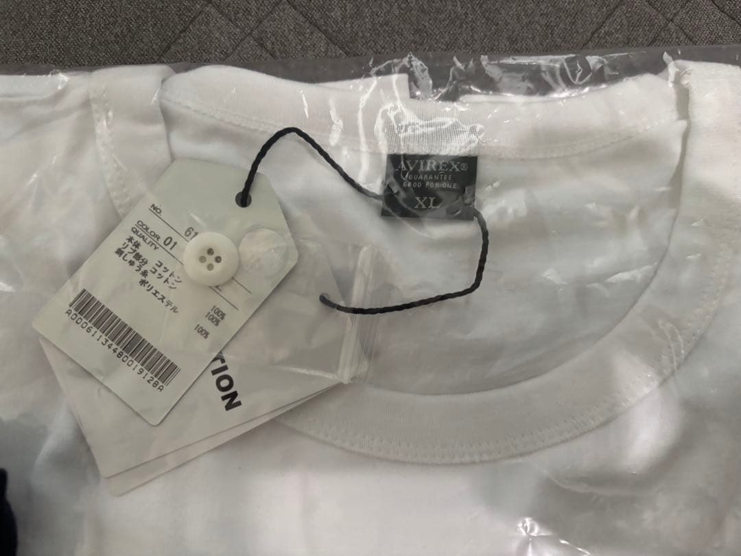 AVIREX Tシャツ XLサイズ ネイビー ホワイト