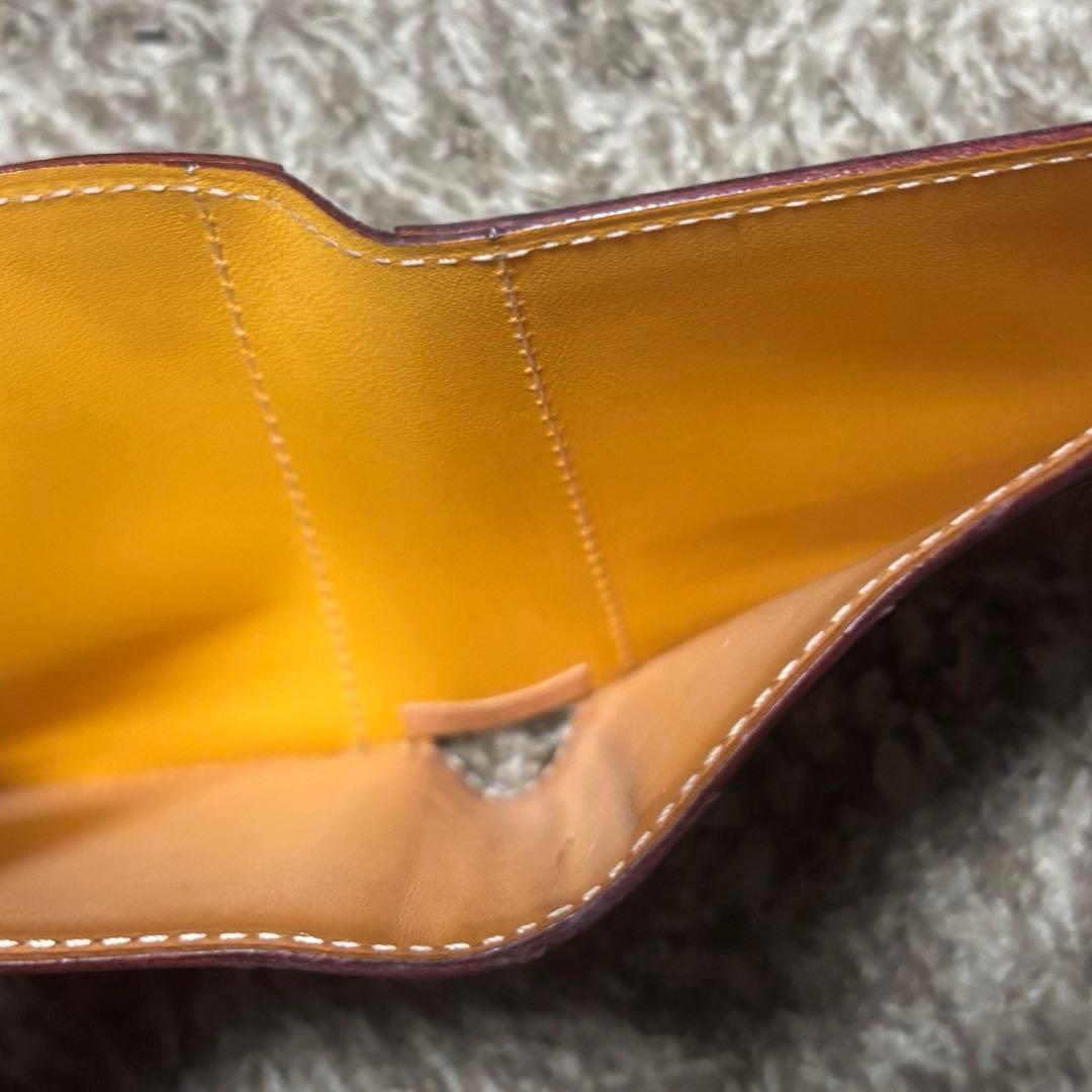 GANZO クロコ折財布 ダークブラウン