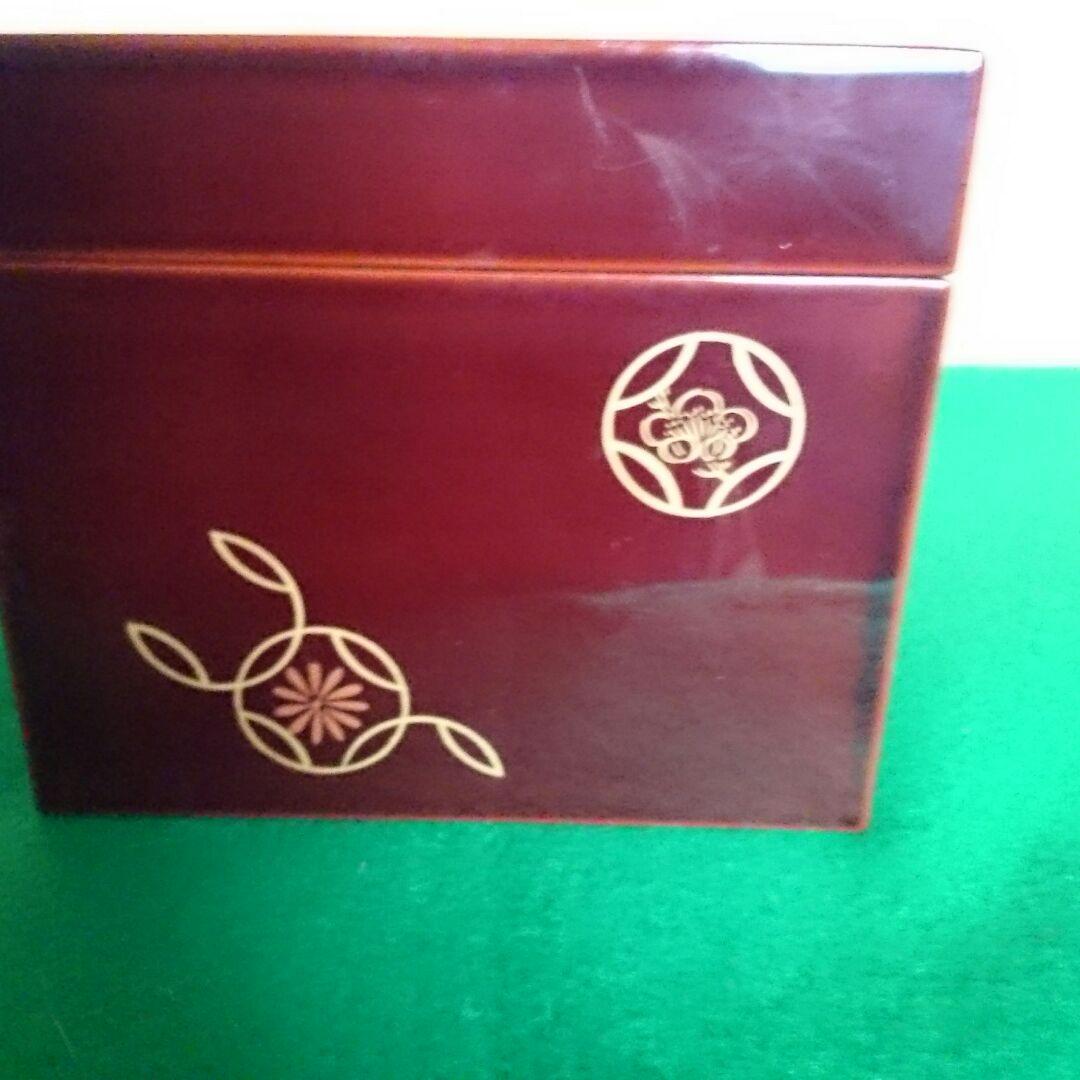 溜塗り。四季七宝茶箱。