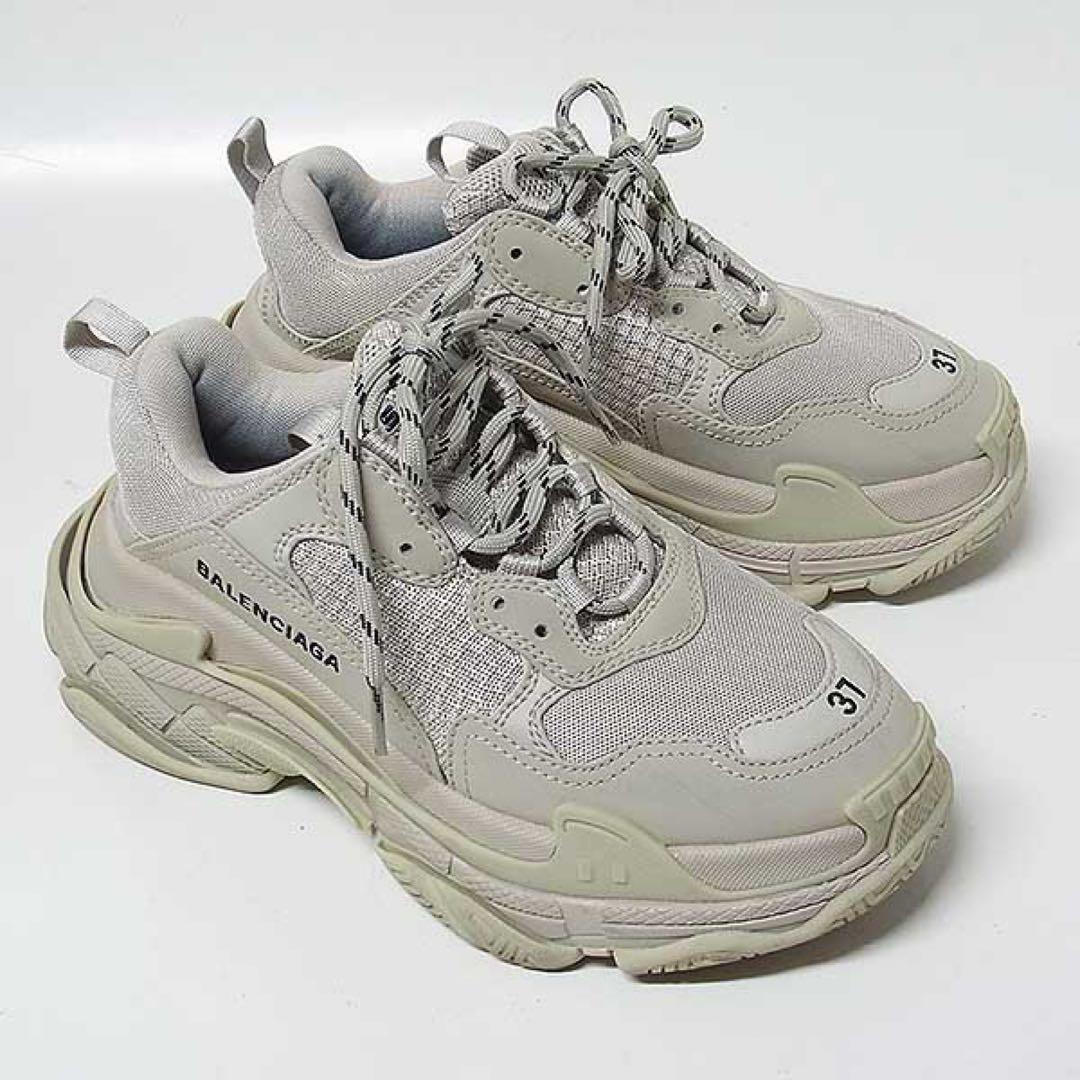 【BALENCIAGA】トリプルS スニーカー 37（24.5cm）グレー