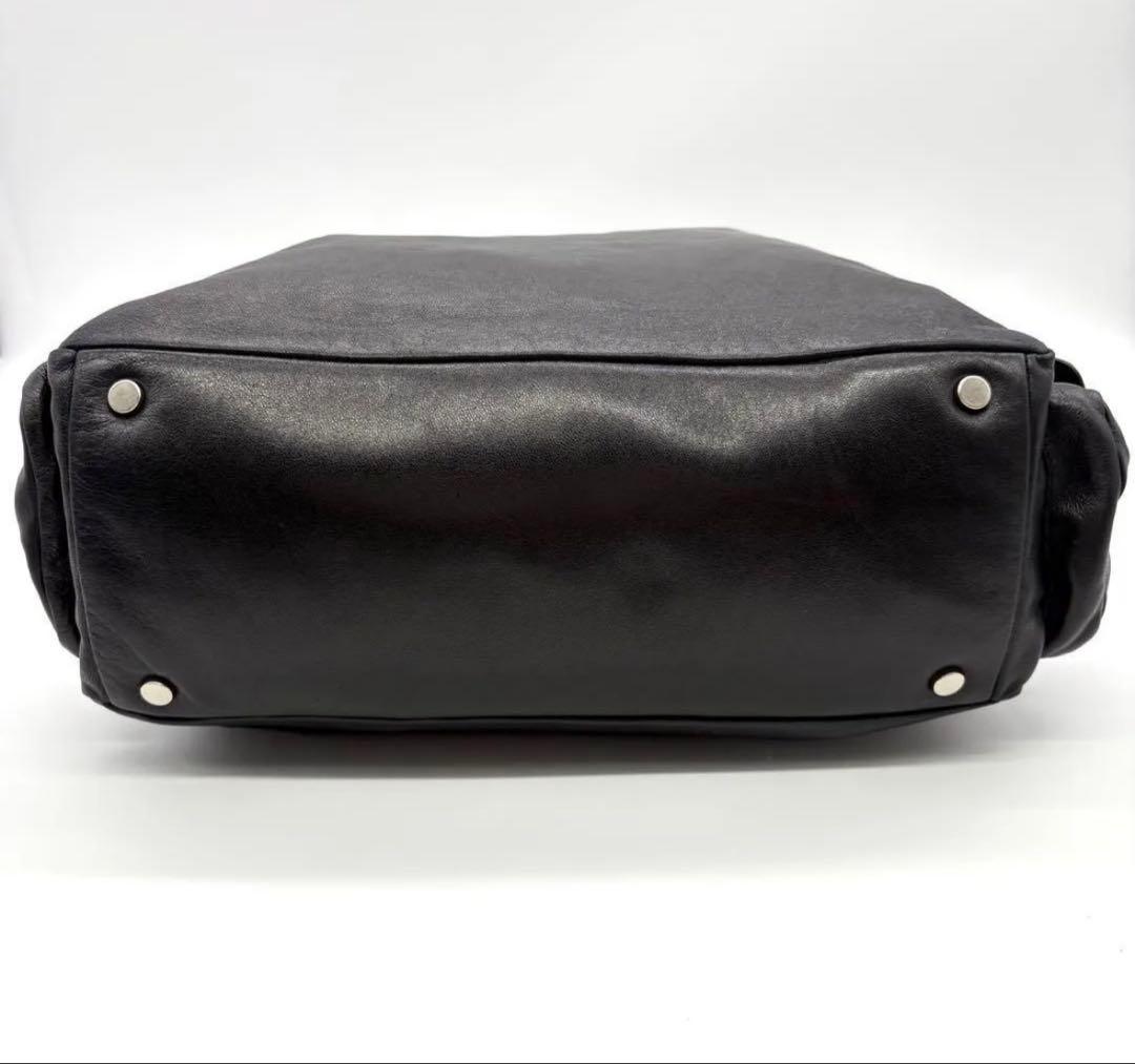 美品 JILSANDER ジルサンダー レザー トートバッグ ブラック 大容量