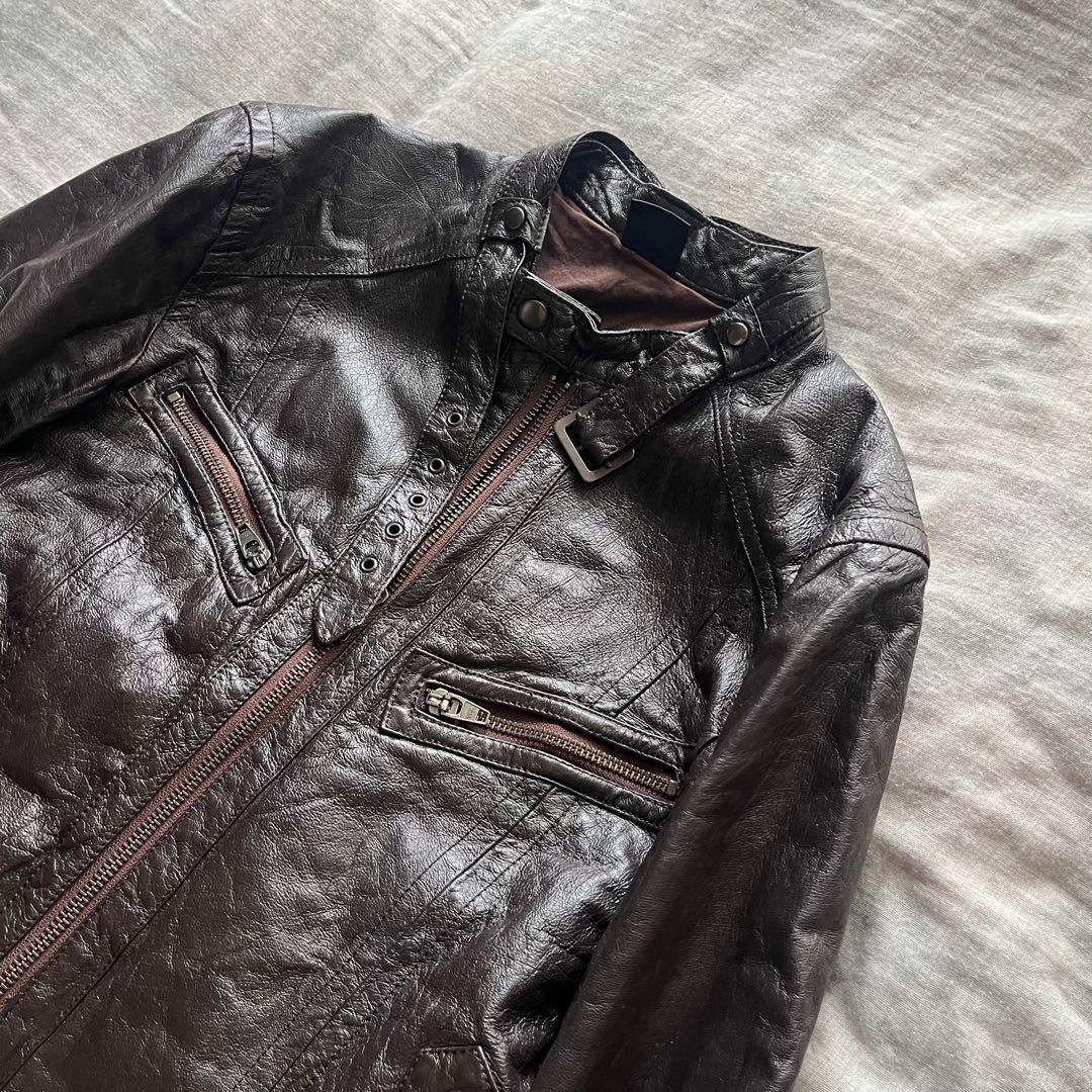 ジャケット・アウター JACK ROSE single leather jacket
