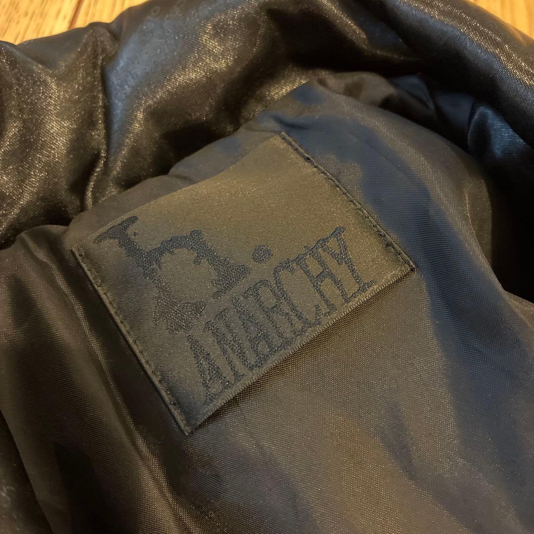 整*理様 h.ANARCHY変形黒ライダースダウンジャケット