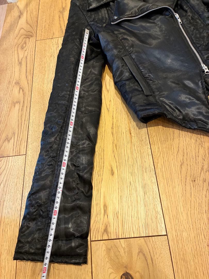 整*理様 h.ANARCHY変形黒ライダースダウンジャケット