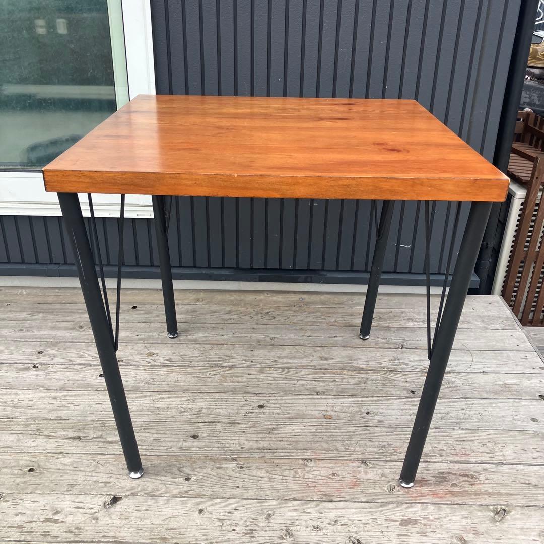 北欧レトロ 三栄 インダストリアル スチール脚 ダイニングテーブル ビンテージ