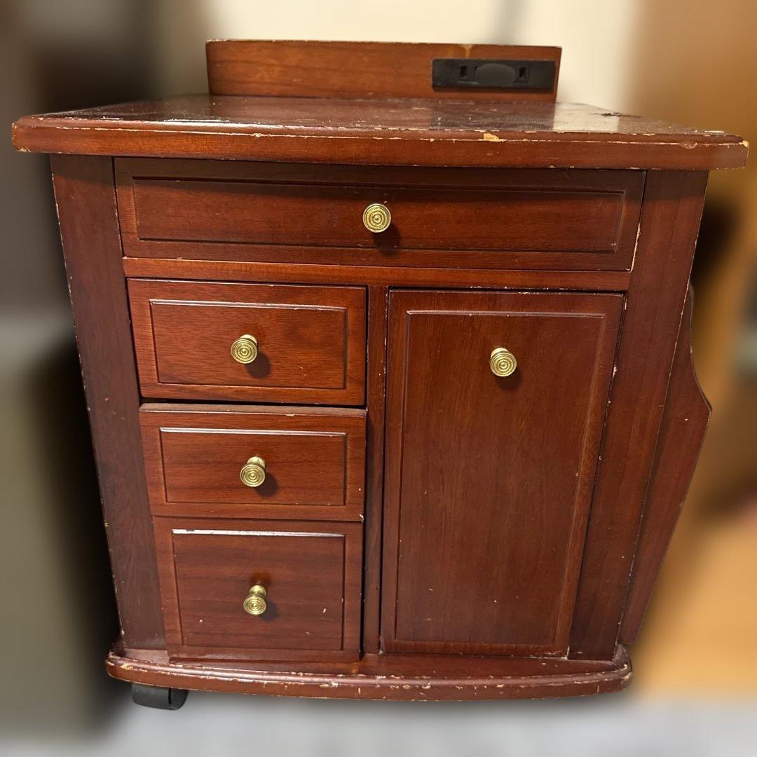 ♥️木製収納キャビネット 3引き出し付き