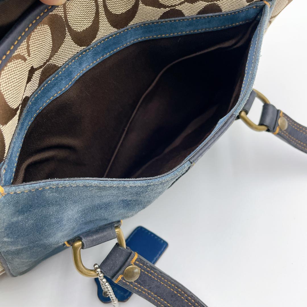 COACH スエード ソーホー シグネチャー トートバッグ　f462