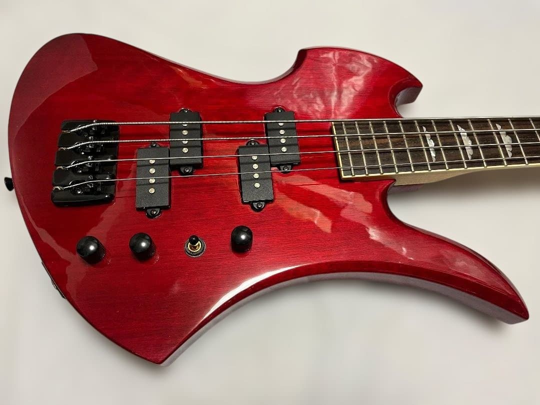 B.C.Rich モッキンバードベース　シースルーワインレッド　レアカラー