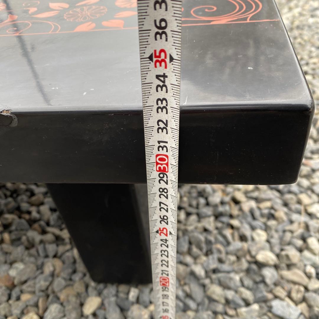 黒塗り 上品な ローテーブル 座卓 文机 書机　幅120cm