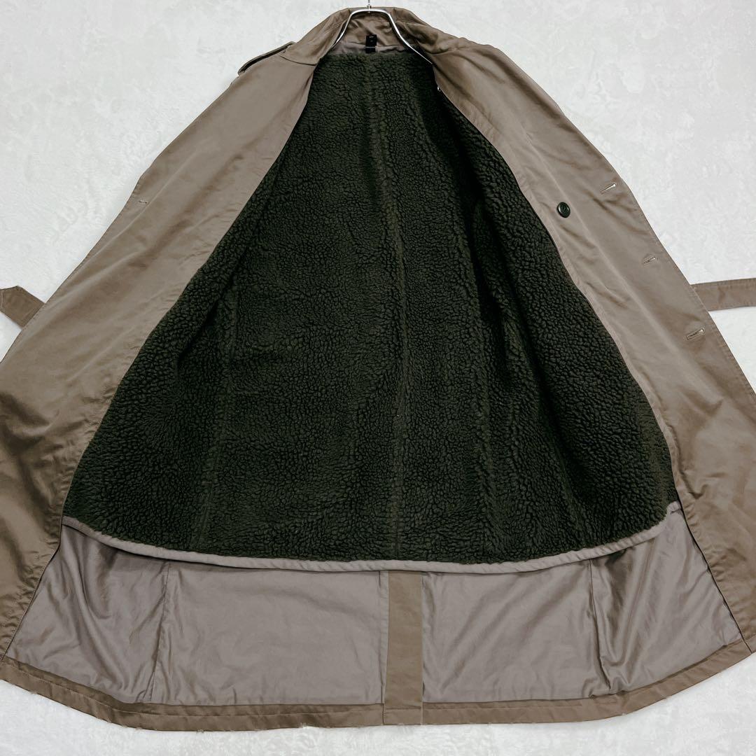 『wjk』ダメージ加工トレンチコート ボアライナー取外し可 ロング丈 ベルト