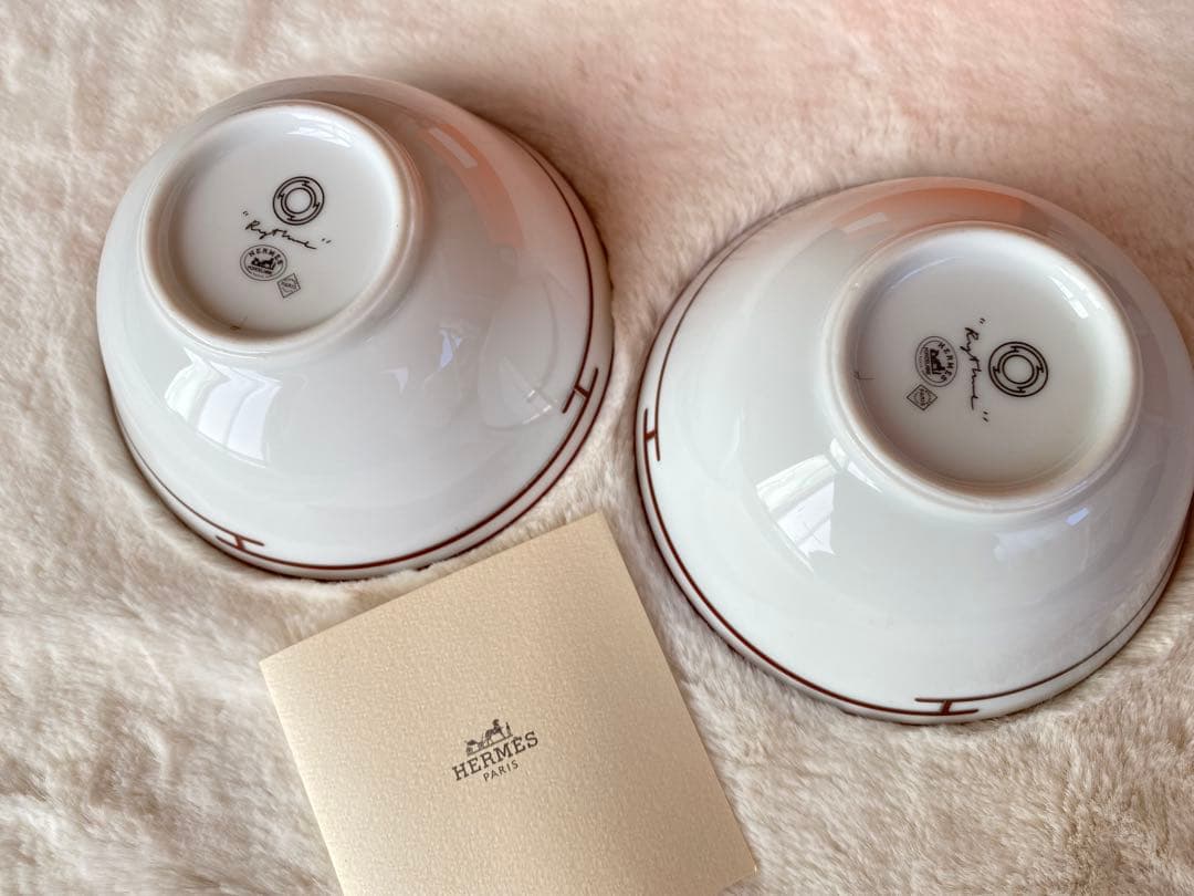 HERMES ホワイトボウル 2個セット