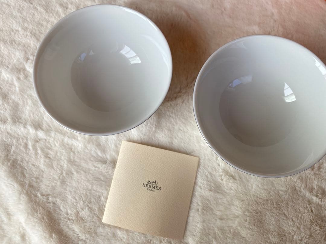 HERMES ホワイトボウル 2個セット