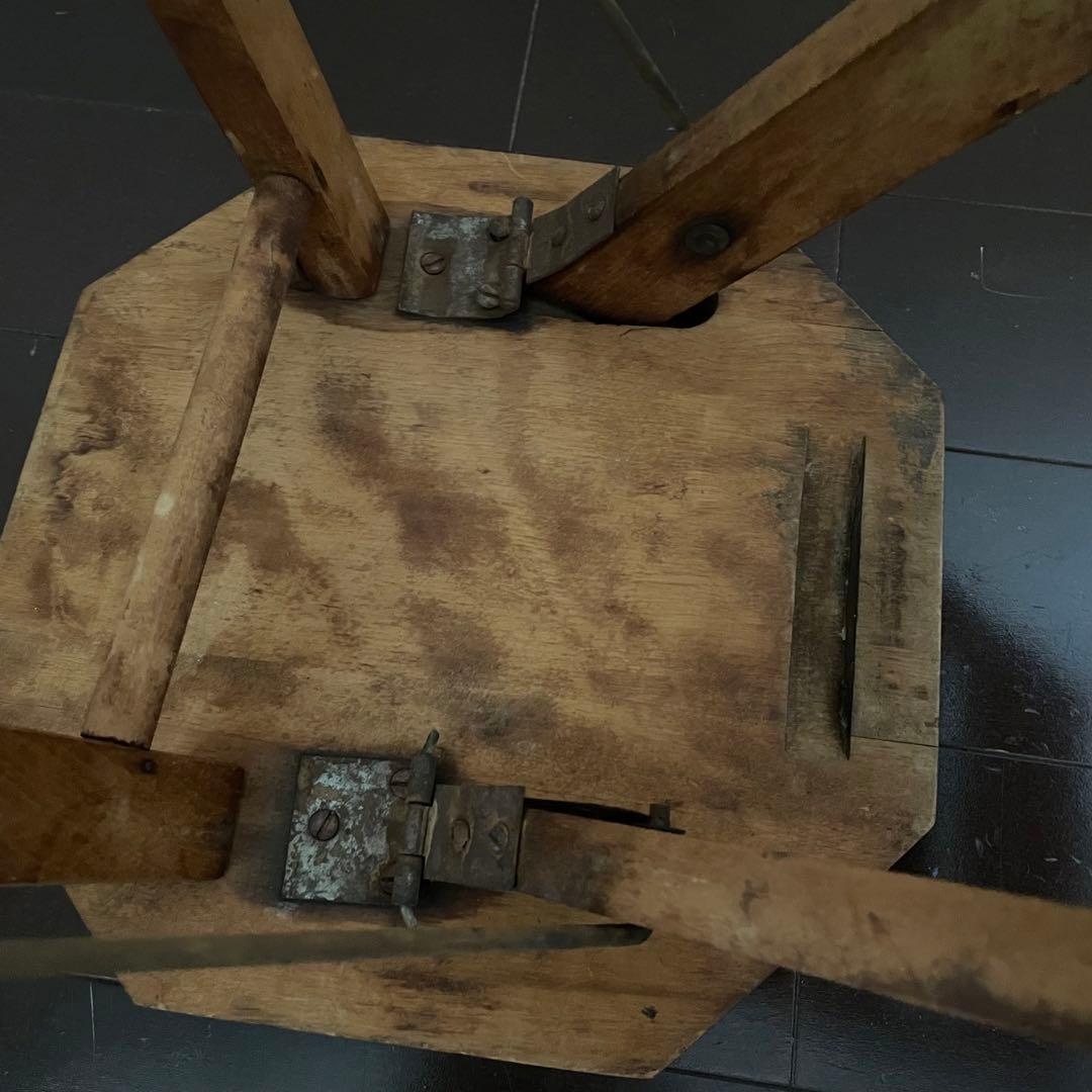 ヴィンテージ　脚立　ステップ　ラダー　木製　アンティーク