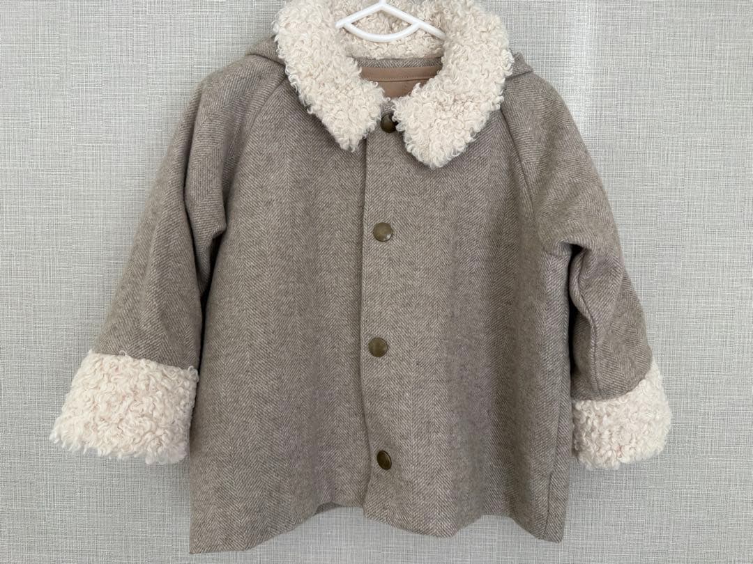 MARLMARL ベージュ コート フード付き　アルト