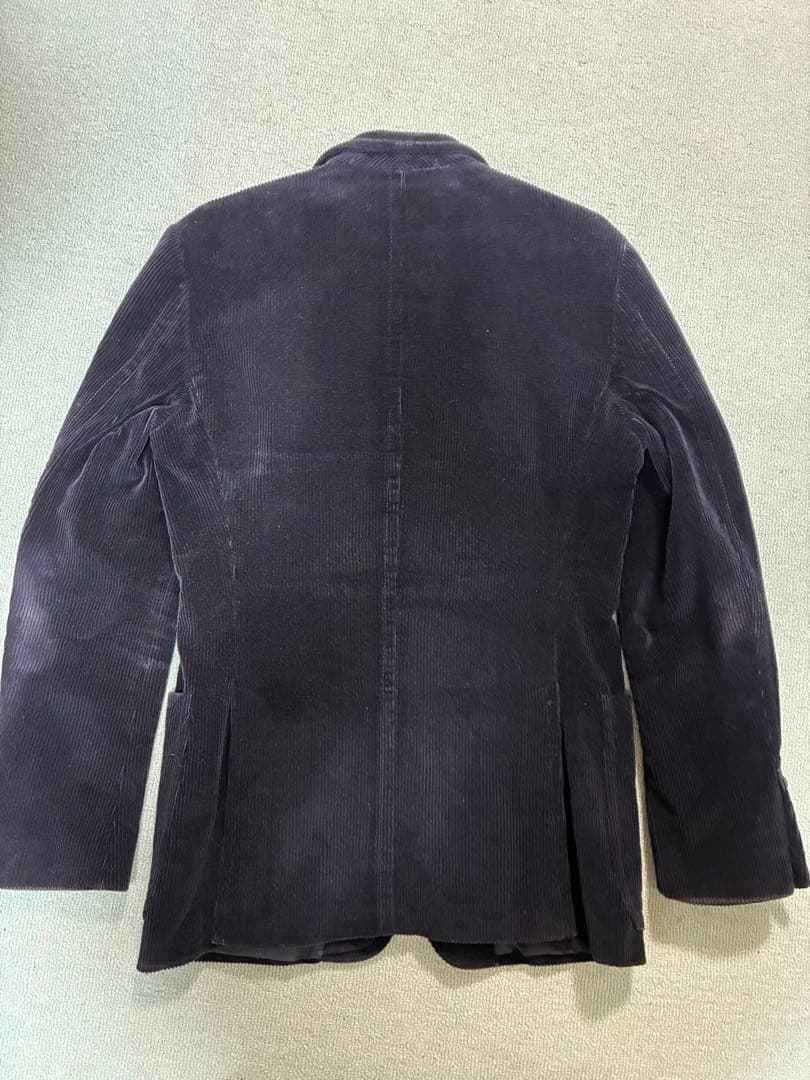 GUCCIグッチ　ネイビー コーデュロイ 2ボタンジャケット
