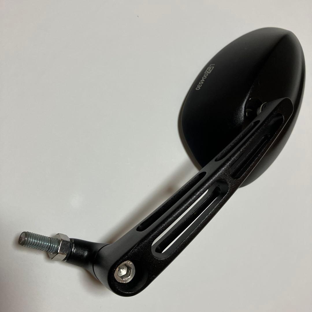 KiWAV バイクミラー オーバル 黒 M10 アルミ製