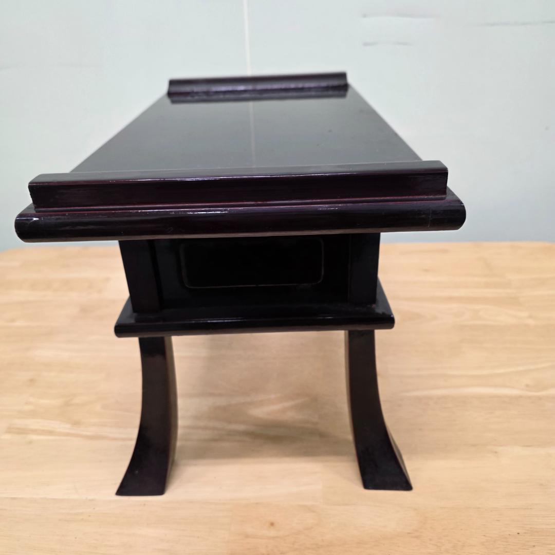 引き出し付き黒座卓 経机 お供え机 16号 仏壇用机 仏壇前机 仏壇前台