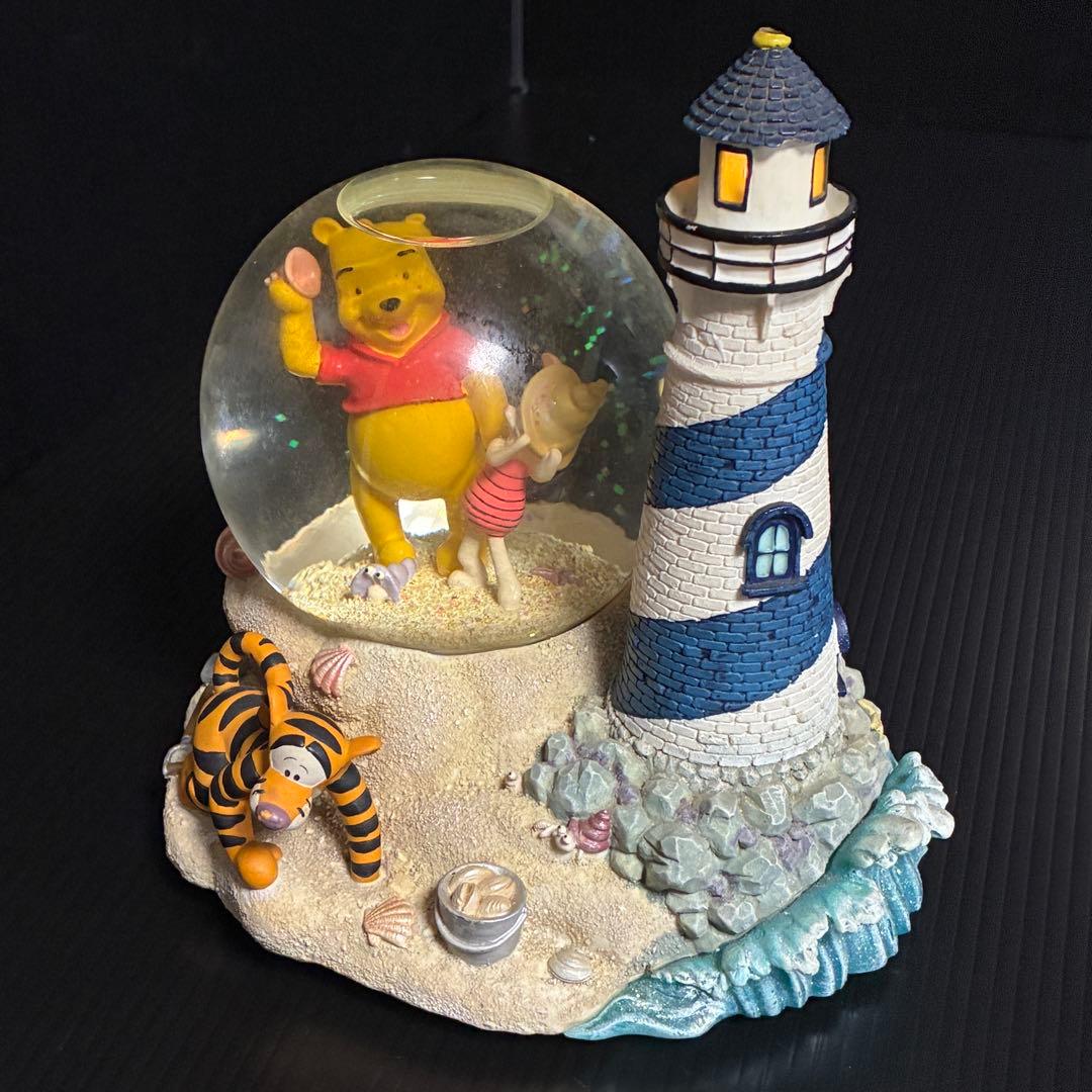 ディズニー 希少動作品 プーさん ピグレット ティガー オルゴール スノードーム