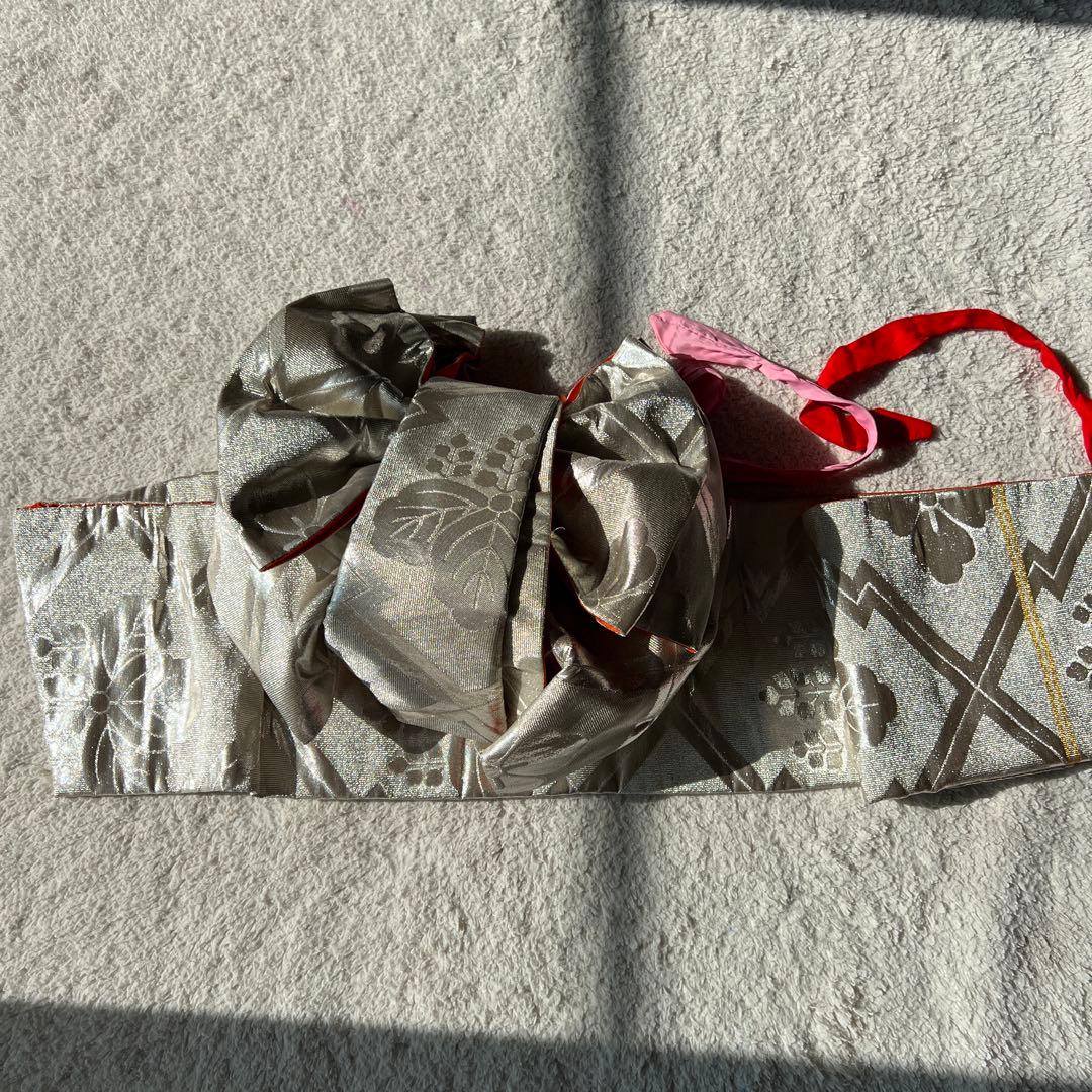 七五三　７歳女の子　正絹振袖着物フルセット未使用小物や足袋付き