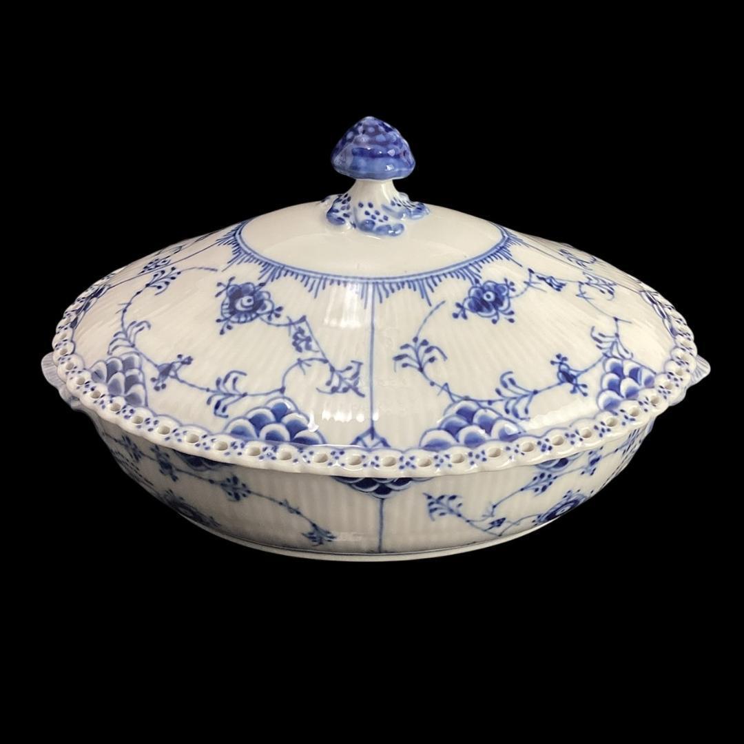 廃盤【希少】ロイヤルコペンハーゲン フルレース スープチューリン 蓋付き