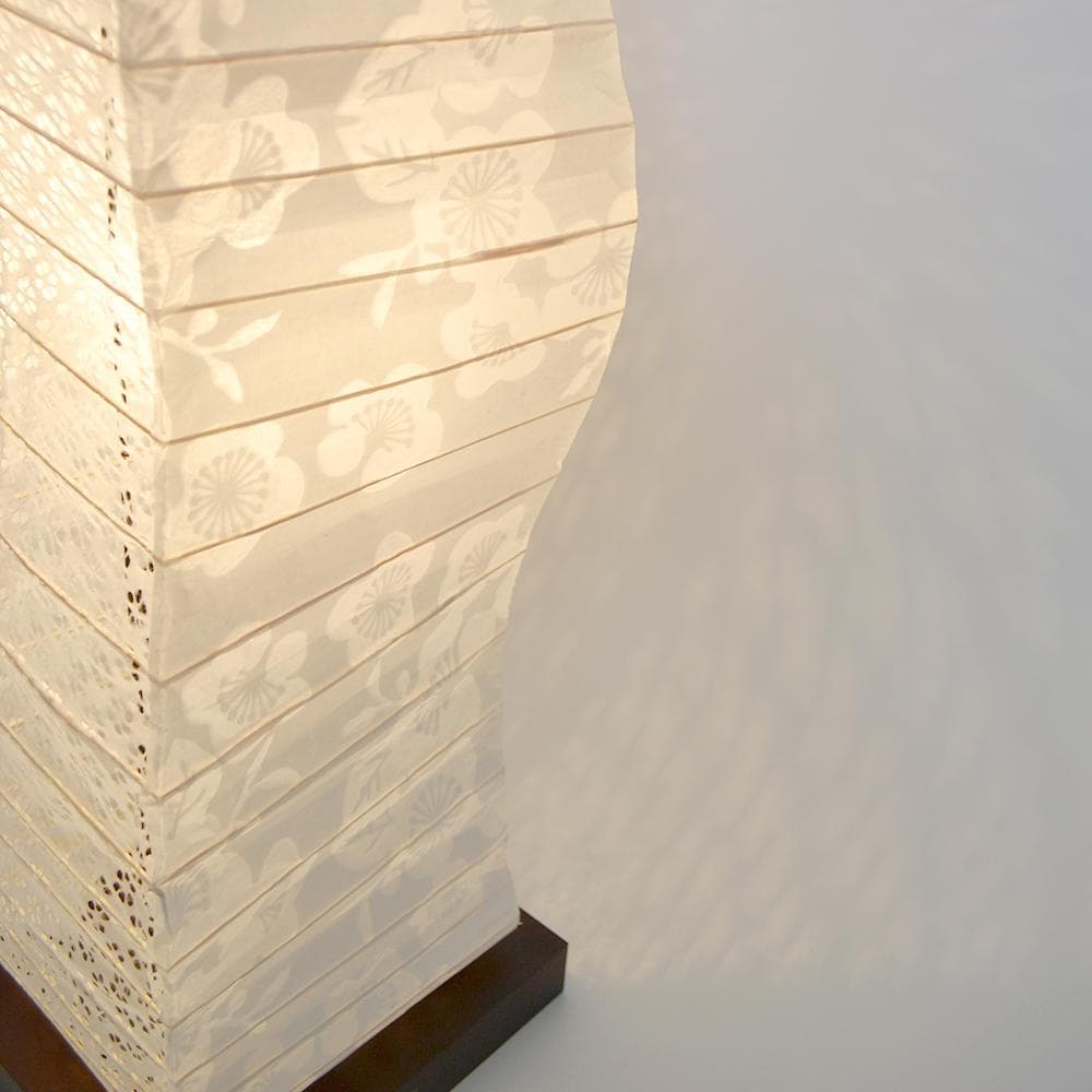 美濃和紙 和風 スタンド型フロアライト kuku クク 透かし梅×小梅白