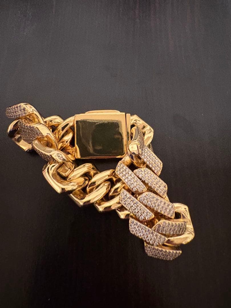 Glitter ゴールドチェーンブレスレット