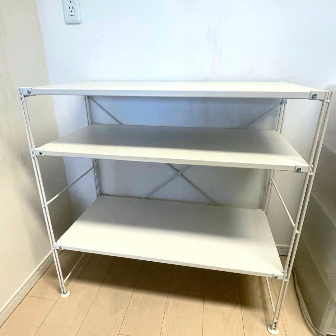 無印良品 スチールユニットシェルフ・スチール棚ワイド マットタイプ ホワイト