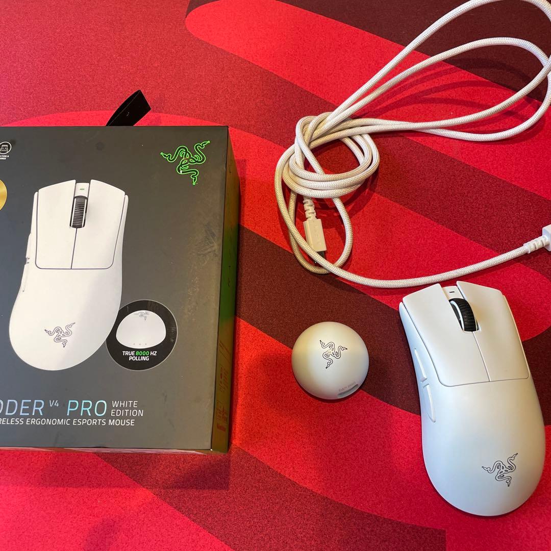 Razer DeathAdder V4 Pro ワイヤレスマウス ホワイト