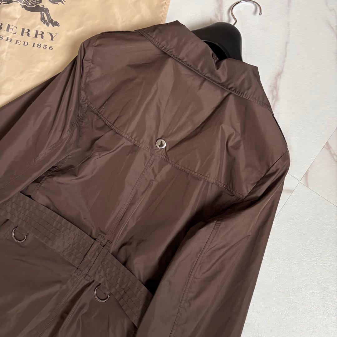 美品◆バーバリーロンドン キルティングライナー ベルト付 ロングコート L