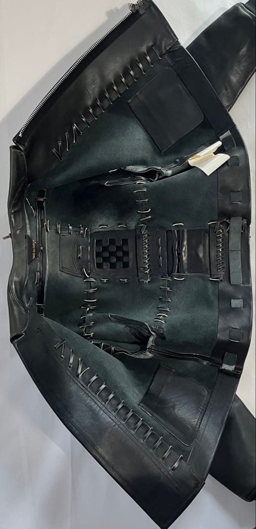 希少 コムデギャルソン 丸襟 パンクバレリーナ期 レザージャケット ブルゾンM