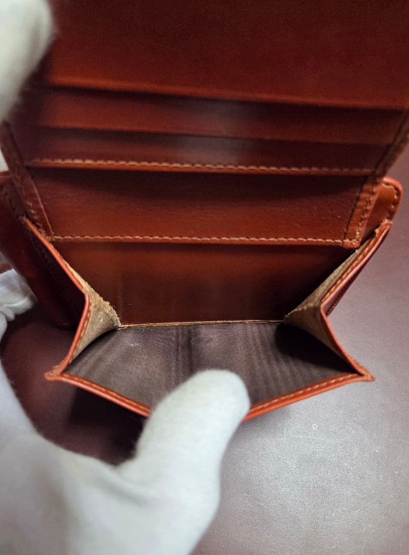 美品 GLEN マネークリップ オックスフォードタン 保存袋付き