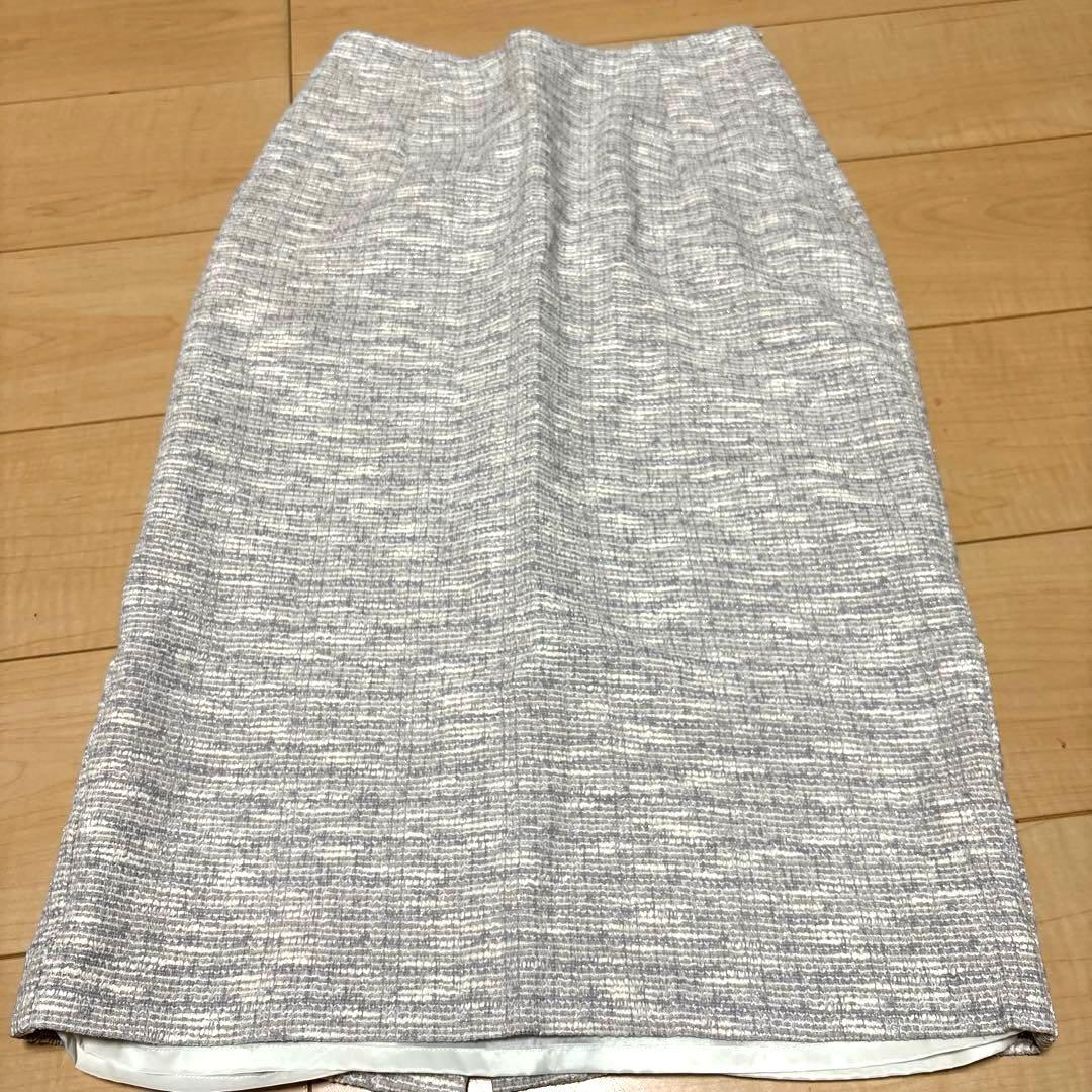 ツイードペプラムプルオーバー　スカート セットアップ　M