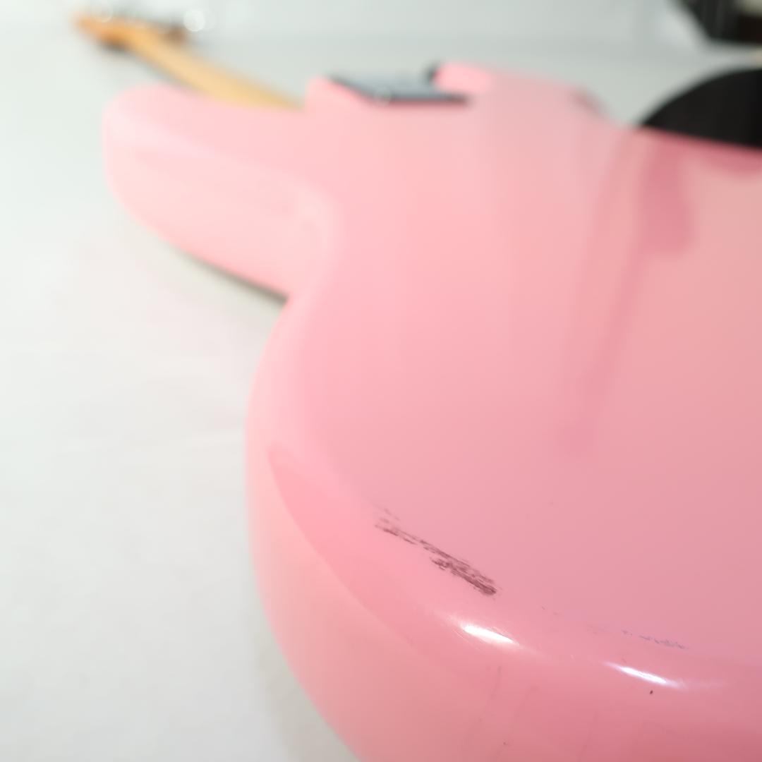 段 美品 K Garage エレキベース ピンク ケース＆ストラップ付