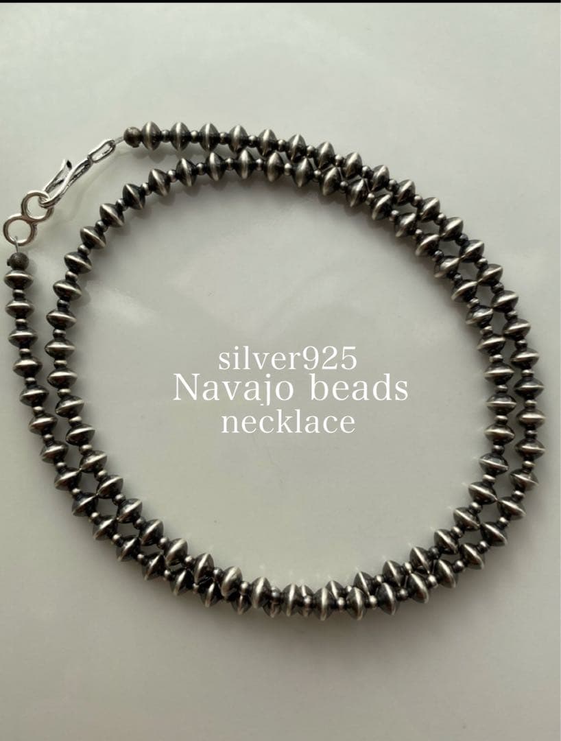 ナバホ パール そろばん ソロバン シルバー silver 925 ネックレス