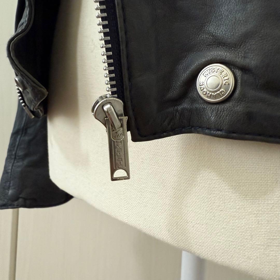 Hypteric Glamourブルーグレーレザー ライダースジャケット