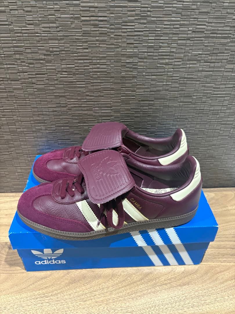 adidasオリジナルsambaLT ワインレッド 別注