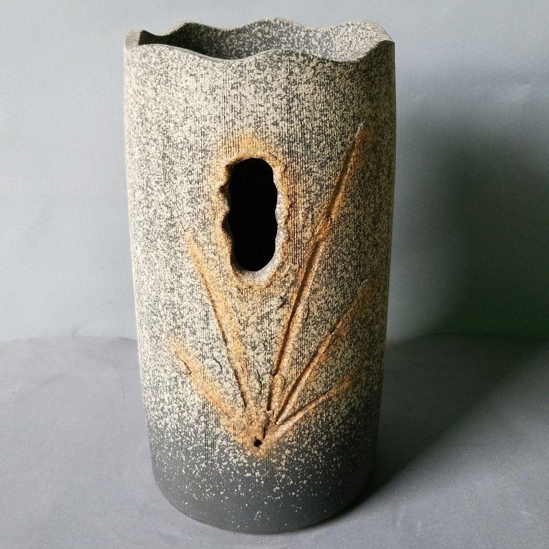 信楽焼　傘立て 柚子肌 高さ４７cm