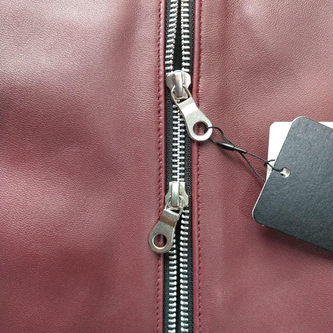 新品 タグ付き メンズビギ ライダース 革ジャン L 羊革 アメカジ