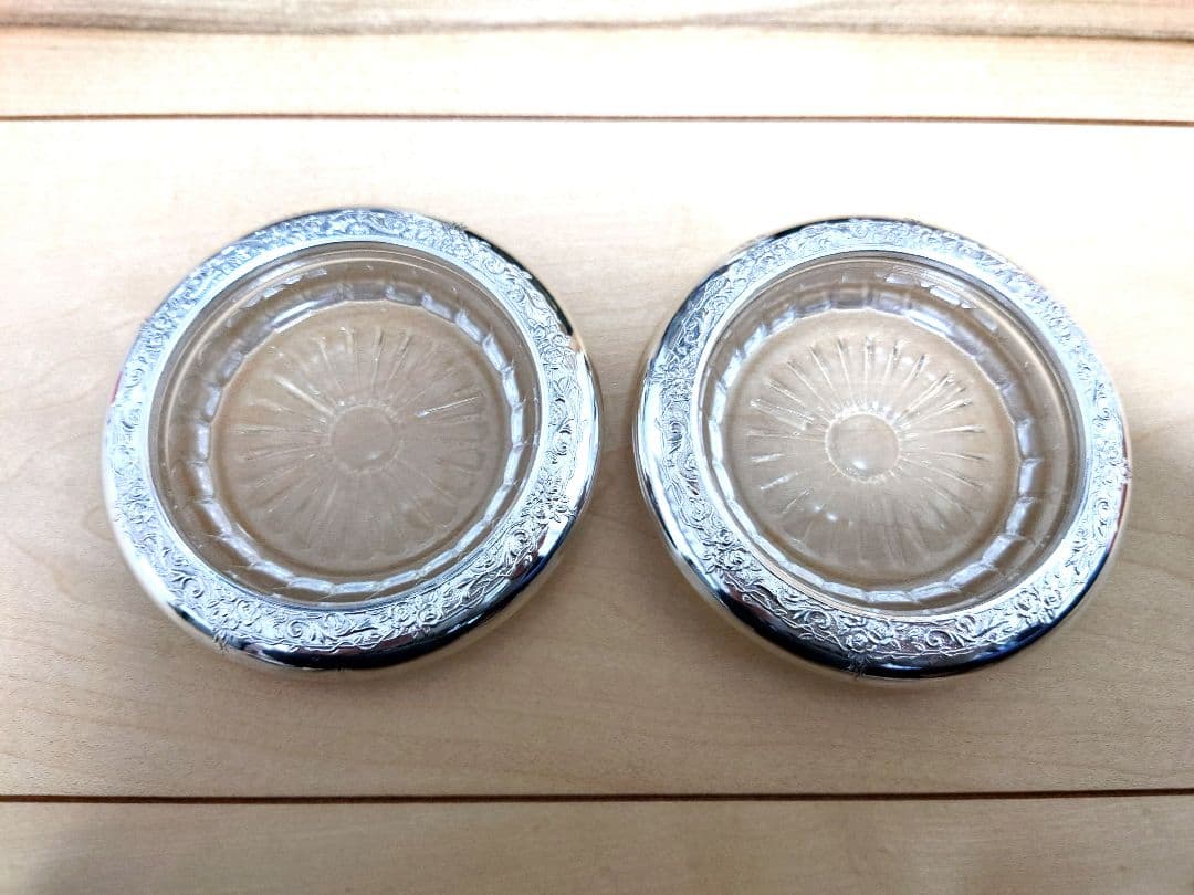 霹靂一閃※プロフィール必読！ ♦️純銀製 コースター　 　4個組セット